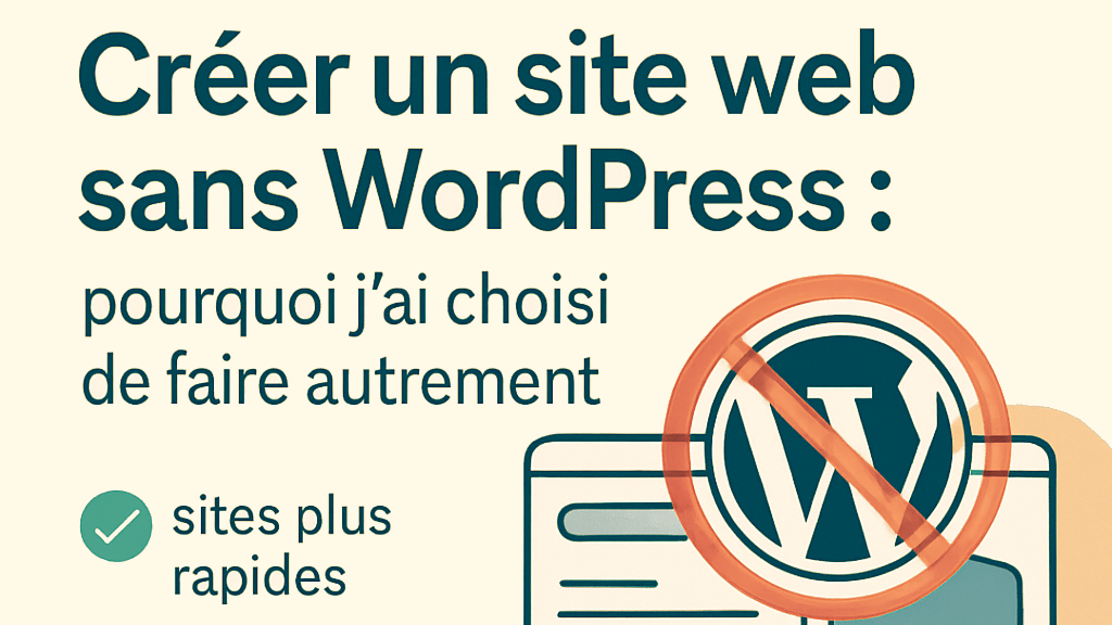 Image de l'article : Créer un site web sans WordPress : pourquoi j'ai choisi de faire autrement